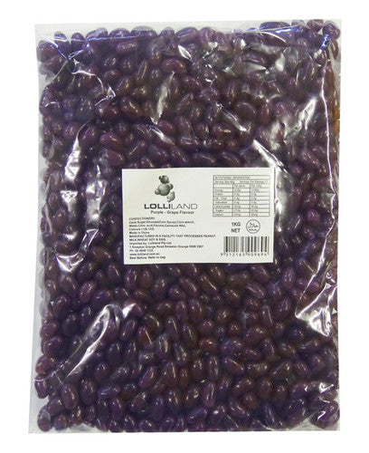 Lolliland Mini Jelly Beans - Purple with a Grape Flavour (1kg Bag)
