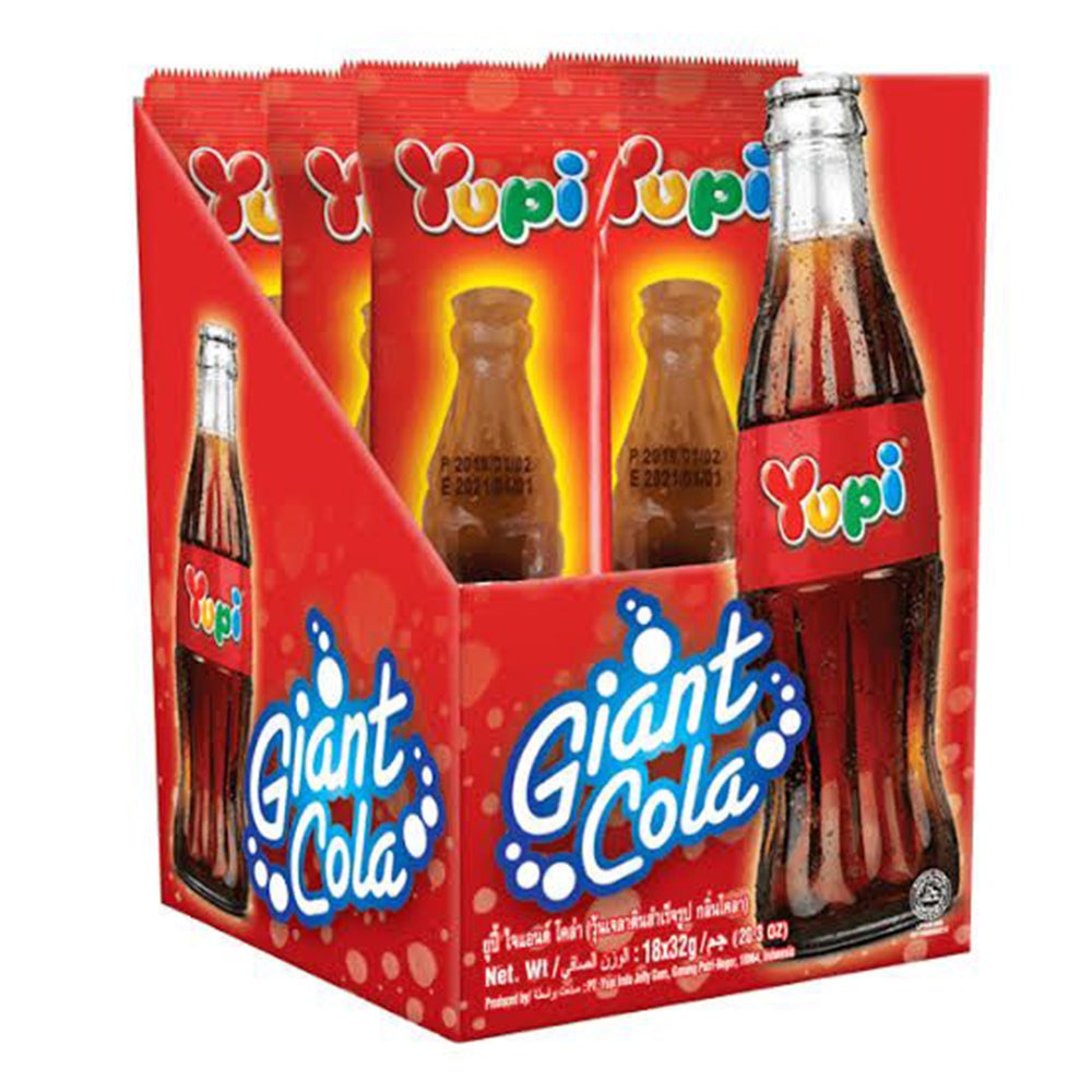 Yupi Giant Cola Bottle 28g (18 Pack)