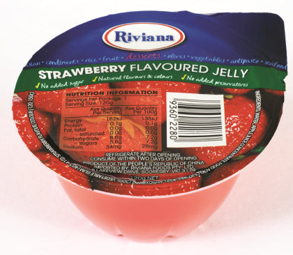 Riviana Jelly Strawberry Cups 12 X 120g