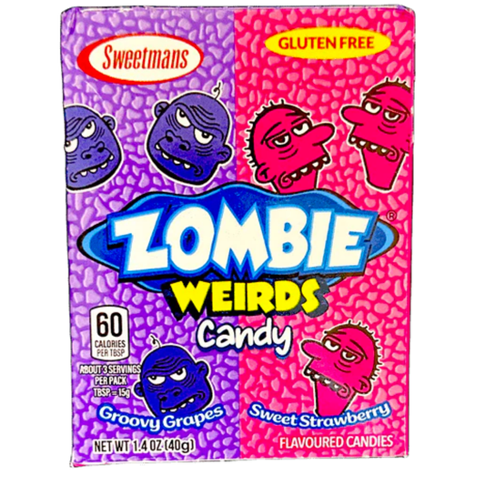 Zombie Weirds Candy - Groovy Grapes, Sweet Strawberry