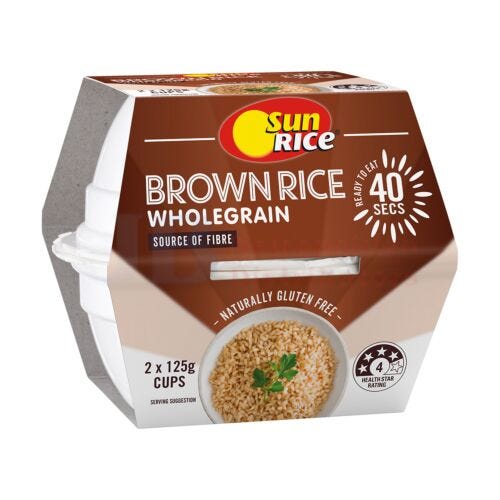 Sunrice Quick Cup Brown 250g