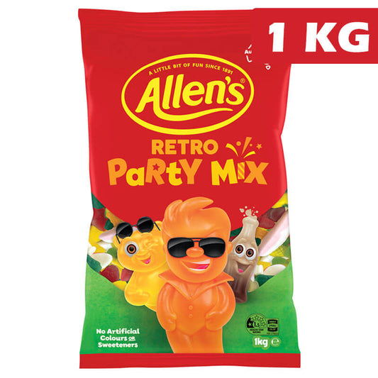 Allen's Retro Party Mix Lollies Bag 1Kg