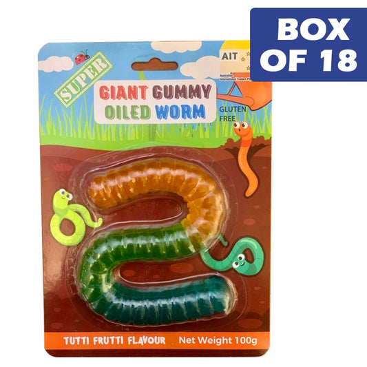 Gummy Giant Oiled Worms 100g