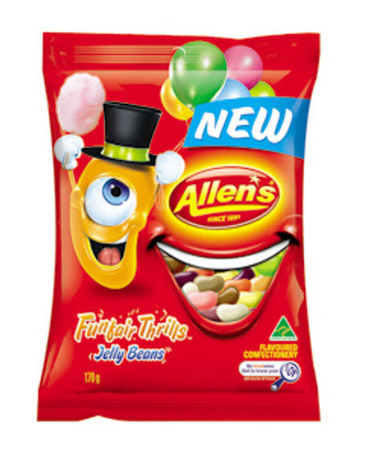Allens Funfair Thrills Jelly Beans (12 x 170g hang sell bags)