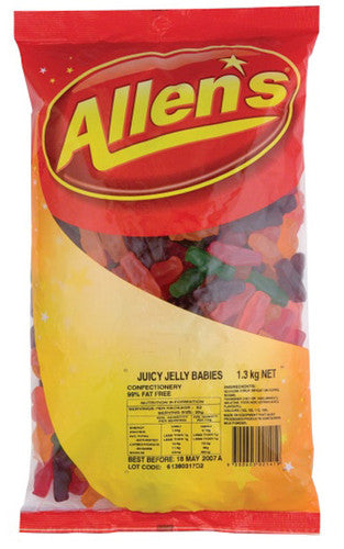 Allens Juicy Jelly Babies (1.3kg bag)