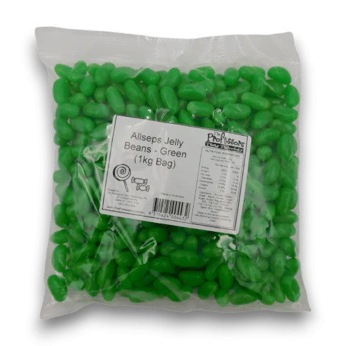 Allseps Jelly Beans - Green (1kg Bag)