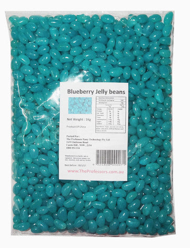 Sweet Treats Mini Jelly Beans - Blue with a Blue Berry Flavour (1kg Bag)