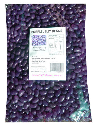 Sweet Treats Mini Jelly Beans - Purple with a Grape Flavour (1kg Bag)
