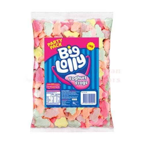 Big Lolly Yoghurt Frogs 1kg