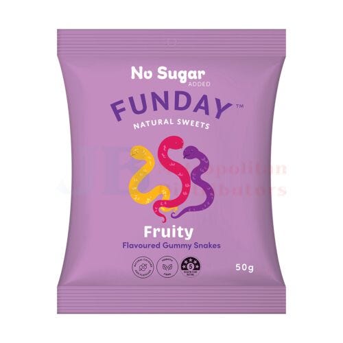 Funday Fruity Gummy Snakes 50g