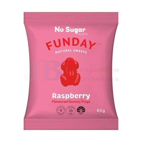 Funday Raspberry Gummy Frogs 50g