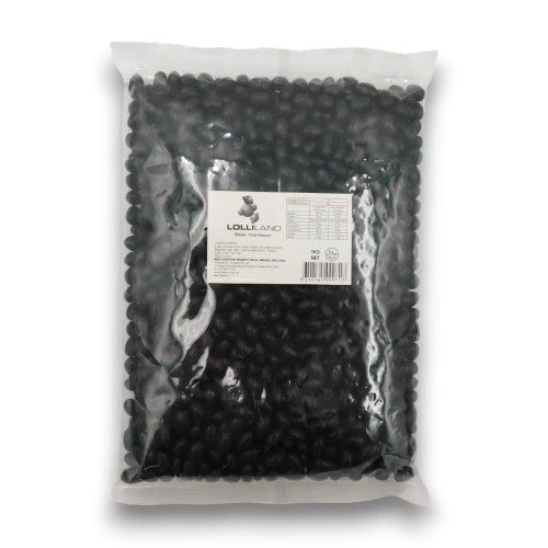 Lolliland Mini Jelly Beans - Black with a Cola Flavour (1kg Bag)