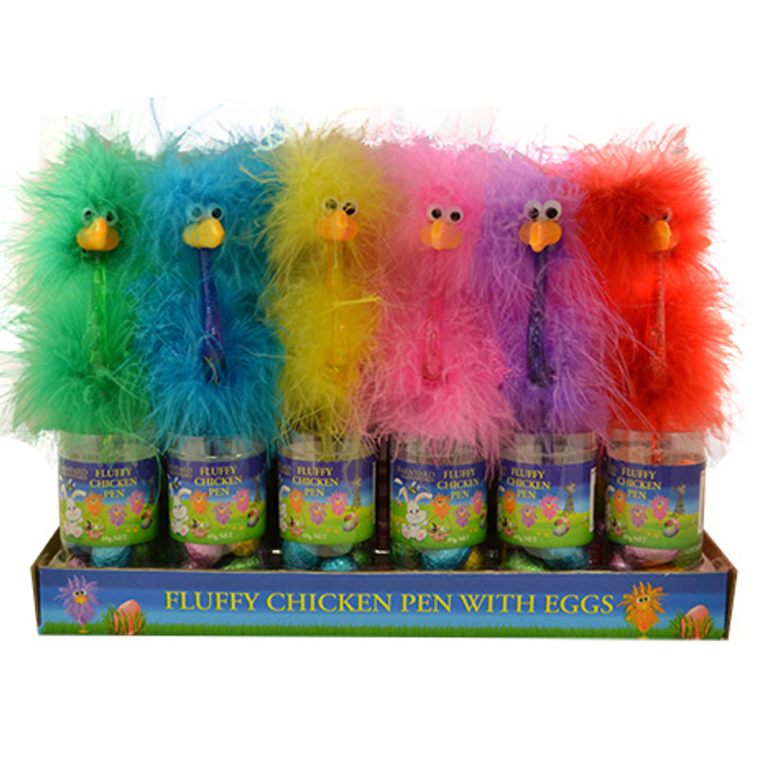 Fluffy Chicken Pen with Easter Egg