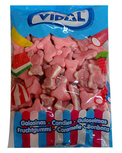 Vidal Gummy Jelly Filled Bears - Pink (1kg bag)