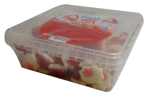 Vidal Jelly Filled Strawberries and Cream (65pc - approx 800g Tub)
