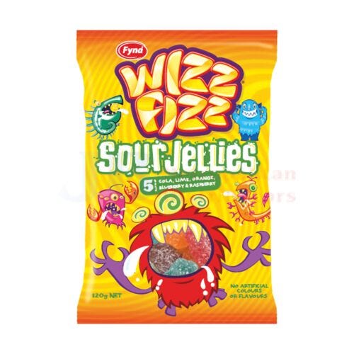 Wizz Fizz Sour Jellies 120g