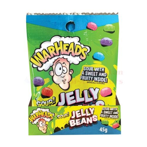 Warhead Sour Jelly Bean 45g (12 Pack)