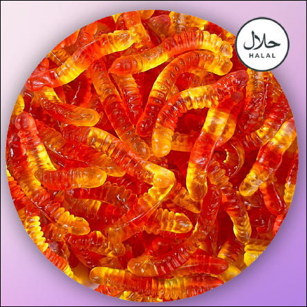 Juicy Jelly Gummy Worms 1kg 1kg