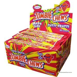 Zombie Chews Tutti Frutti 28g (72 Pack)